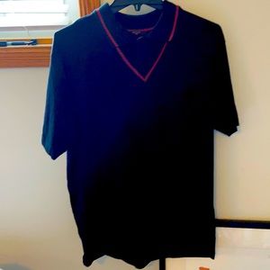 men’s Gucci polo.  Navy with green and red detail.